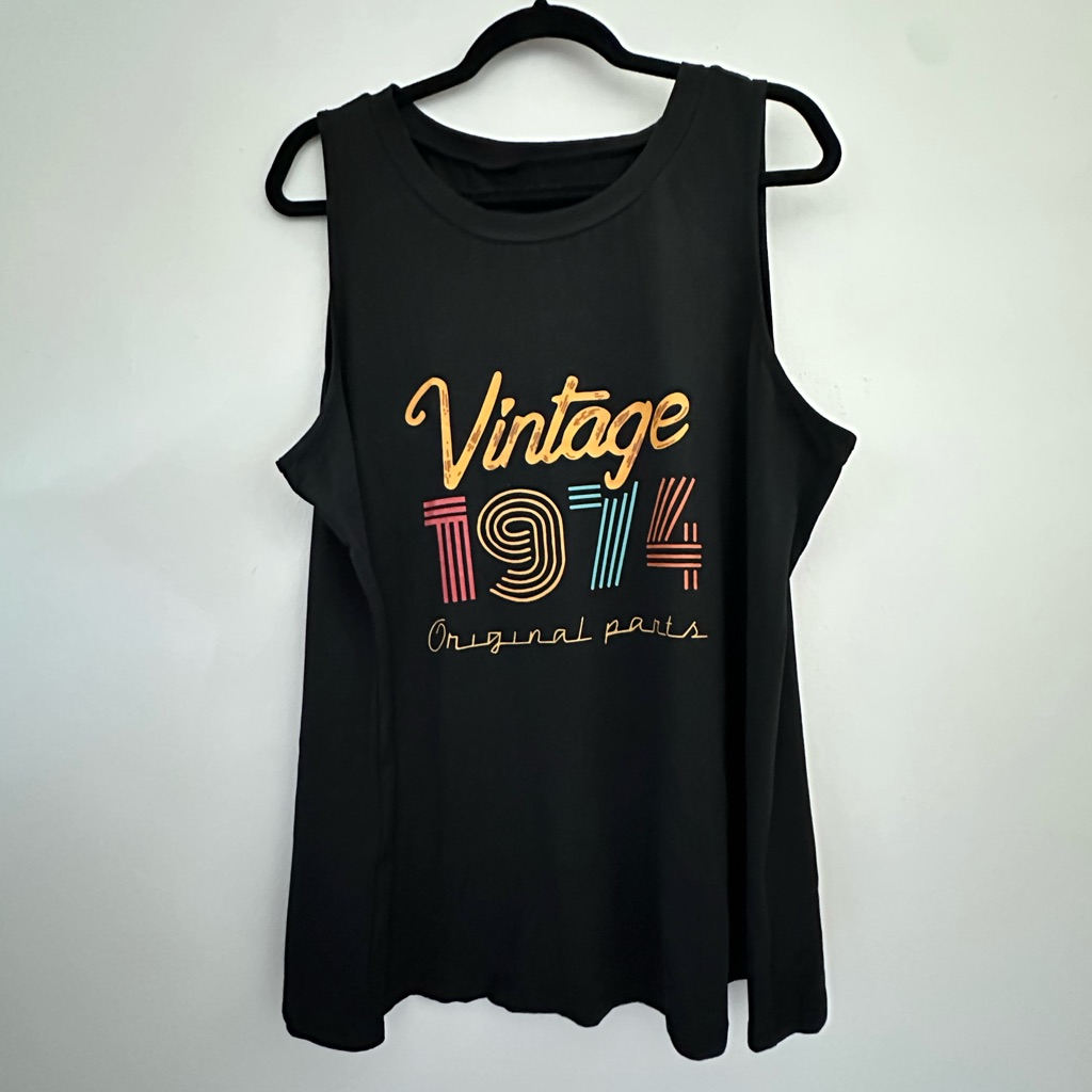 Vintage 1974 Original Parts Tank Top Size 3xl